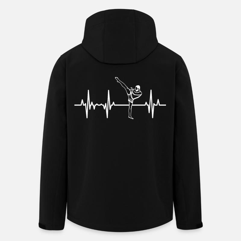 Kickboxer ECG Heart Line - Veste softshell homme en polyester recyclé Stanley/Stella - noir