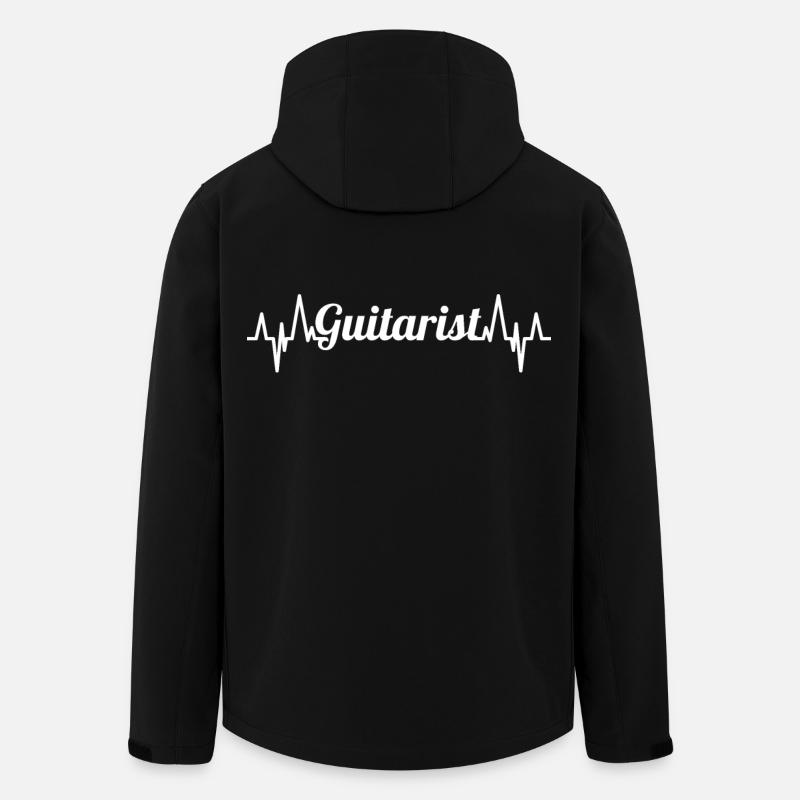 Gitarrist Herzschlag - Recycelte Männer Softshell-Jacke von Stanley/Stella - Schwarz