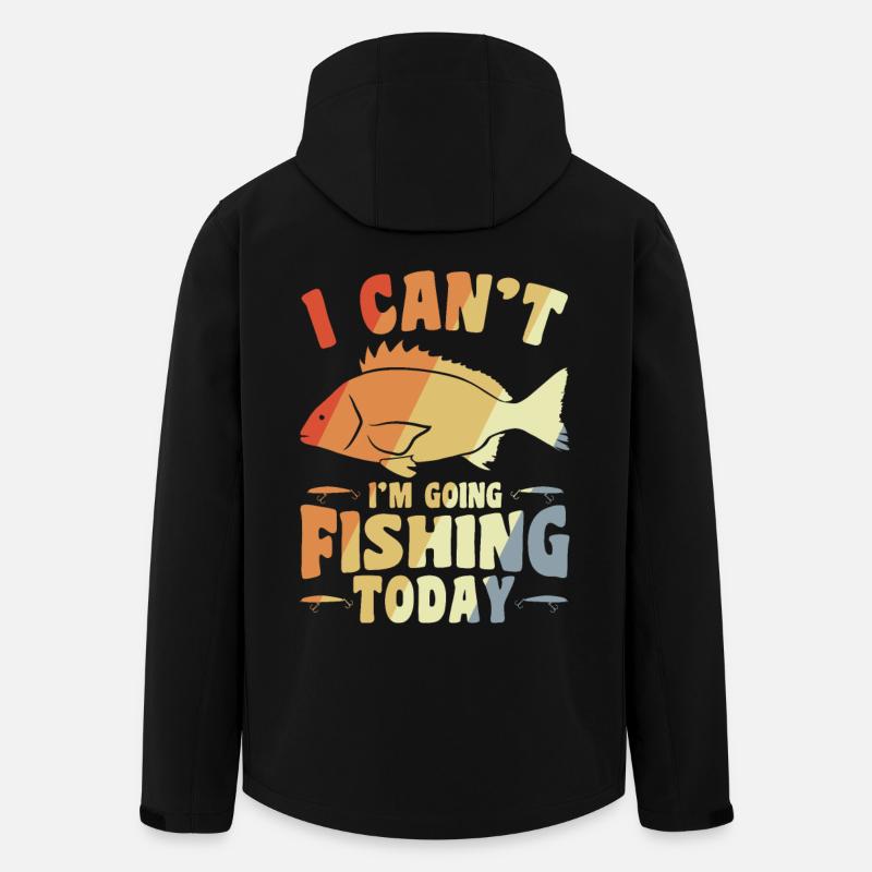 Angler Witz - Recycelte Männer Softshell-Jacke von Stanley/Stella - Schwarz