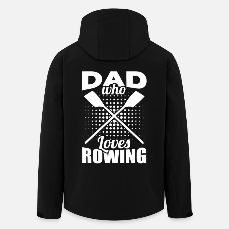 Père qui aime l’aviron - Veste softshell homme en polyester recyclé Stanley/Stella - noir