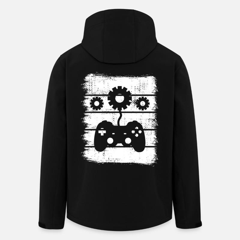 Game Design - Recycelte Männer Softshell-Jacke von Stanley/Stella - Schwarz