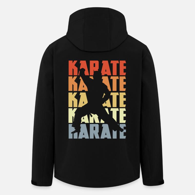 Karaté rétro - Veste softshell homme en polyester recyclé Discoverer Stanley/Stella - noir