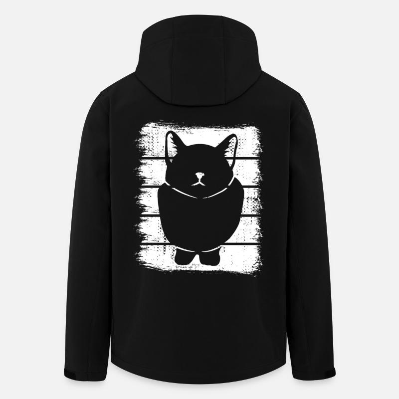 Katze Skizze - Recycelte Männer Softshell-Jacke von Stanley/Stella - Schwarz