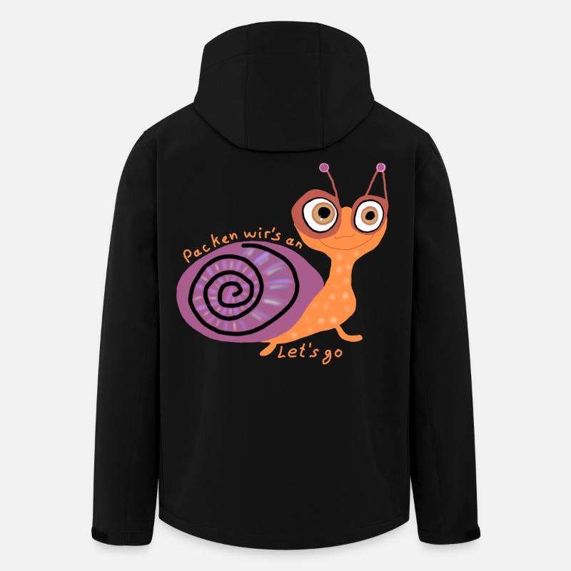Schnecke mit Spruch - Recycelte Männer Softshell-Jacke von Stanley/Stella - Schwarz