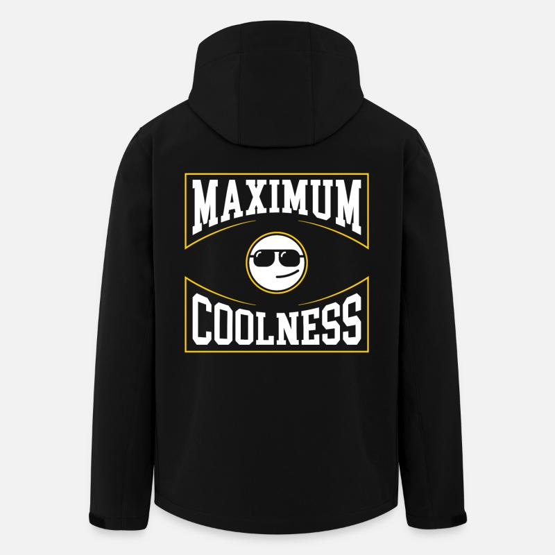 Maximum Coolness Retro Emoticon Design - Men’s Recycled Softshell Jacket by Stanley/Stella - black