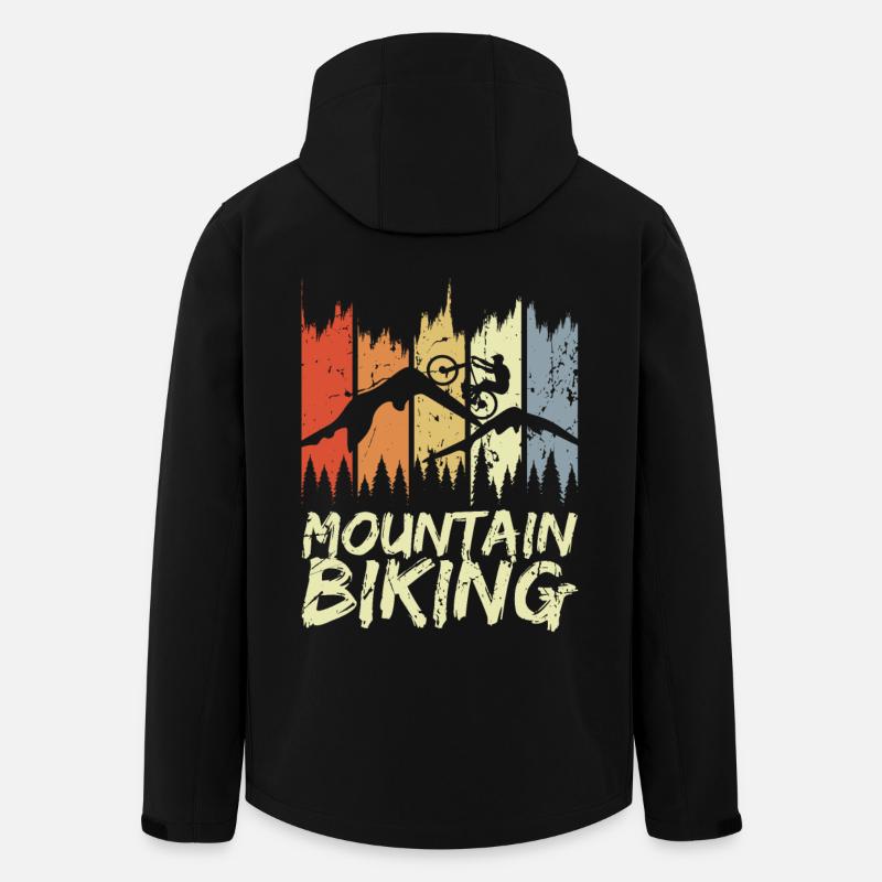 Vintage Mountainbiking - Recycelte Männer Softshell-Jacke von Stanley/Stella - Schwarz