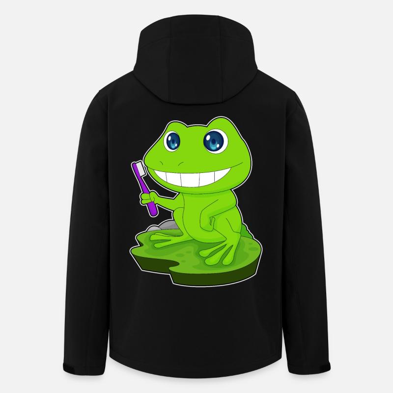 Frosch Zahnbürste - Recycelte Männer Softshell-Jacke von Stanley/Stella - Schwarz