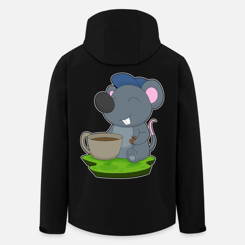 Maus Kaffee Tasse - Recycelte Männer Softshell-Jacke von Stanley/Stella - Schwarz