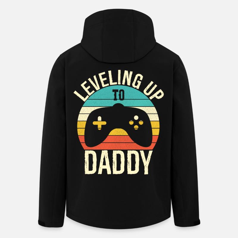 Leveling up to daddy - Veste softshell homme en polyester recyclé Stanley/Stella - noir