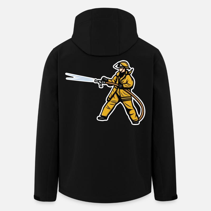 Feuerwehrjunge - Recycelte Männer Softshell-Jacke von Stanley/Stella - Schwarz