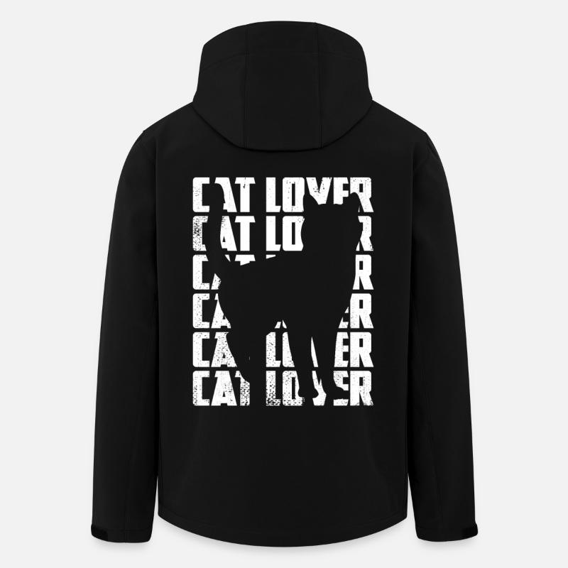 Amoureux des chats - Veste softshell homme en polyester recyclé Stanley/Stella - noir