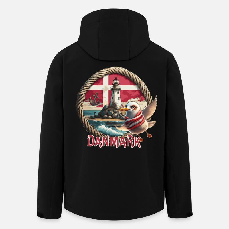 Danmark - Dänemark - Denmark - Recycelte Männer Softshell-Jacke von Stanley/Stella - Schwarz
