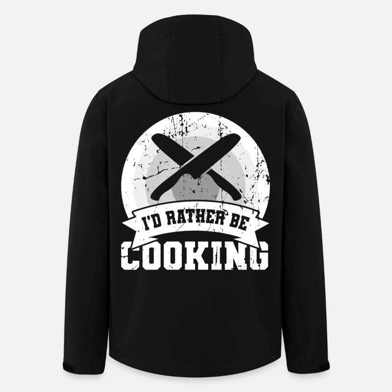 Je préfère cuisiner - Veste softshell homme en polyester recyclé Stanley/Stella - noir