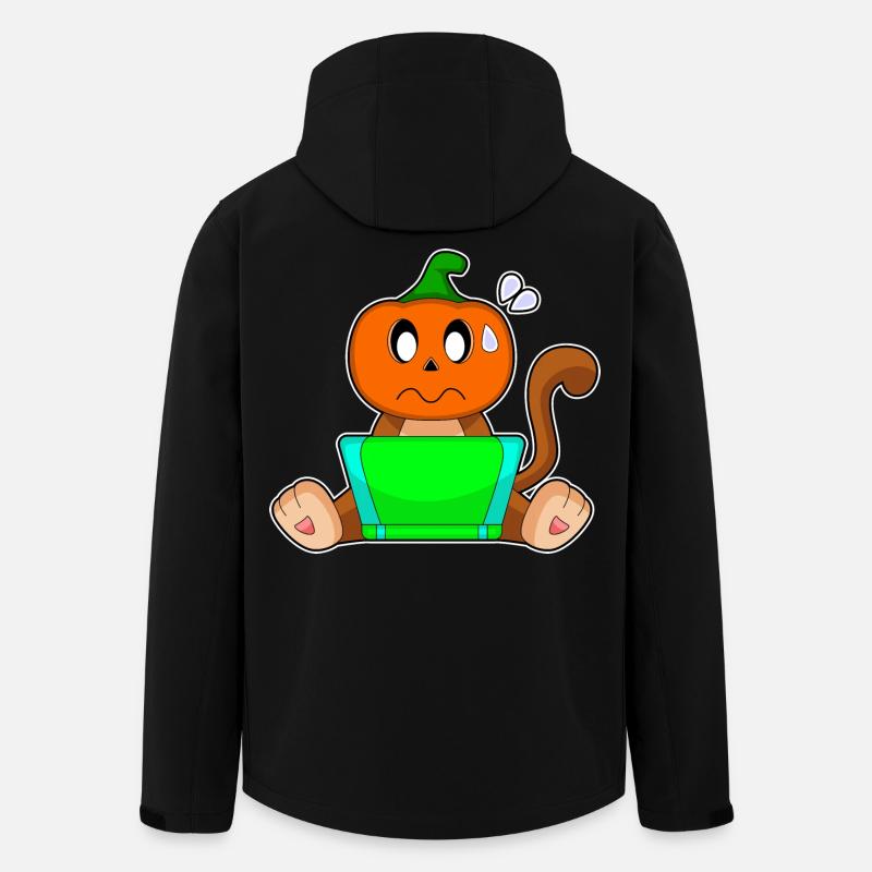 Monkey Halloween Laptop - Men’s Recycled Softshell Jacket by Stanley/Stella - black