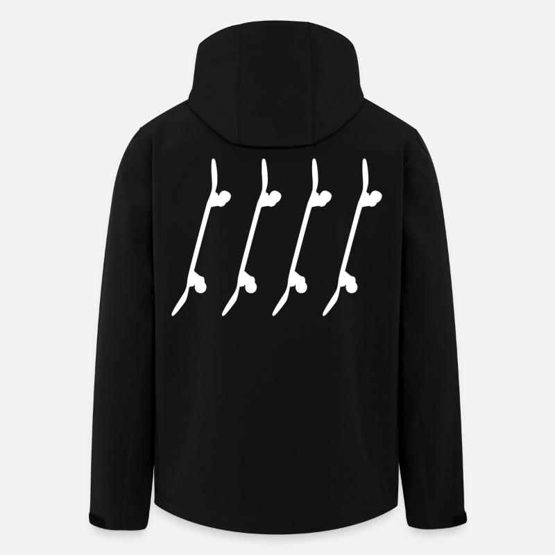 Skateboards Skizze - Recycelte Männer Softshell-Jacke von Stanley/Stella - Schwarz