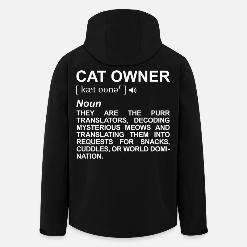 Terme du propriétaire du chat - Veste softshell homme en polyester recyclé Stanley/Stella - noir