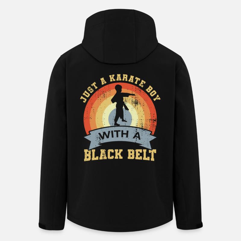 Karate boy with black belt - Men’s Recycled Softshell Jacket by Stanley/Stella - black
