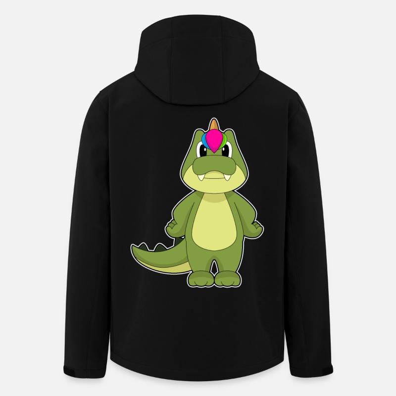 Krokodil Einhorn - Recycelte Männer Softshell-Jacke von Stanley/Stella - Schwarz