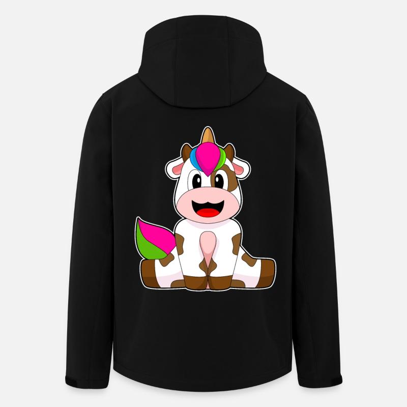 Kuh Einhorn - Recycelte Männer Softshell-Jacke von Stanley/Stella - Schwarz