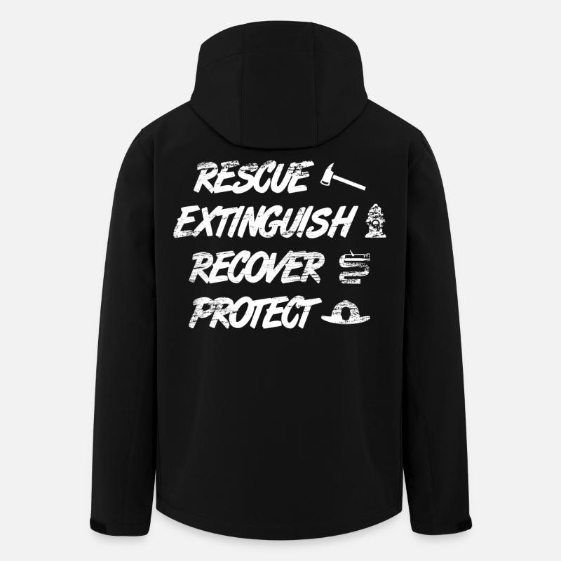 Firefighter Saying - Men’s Recycled Softshell Jacket by Stanley/Stella - black