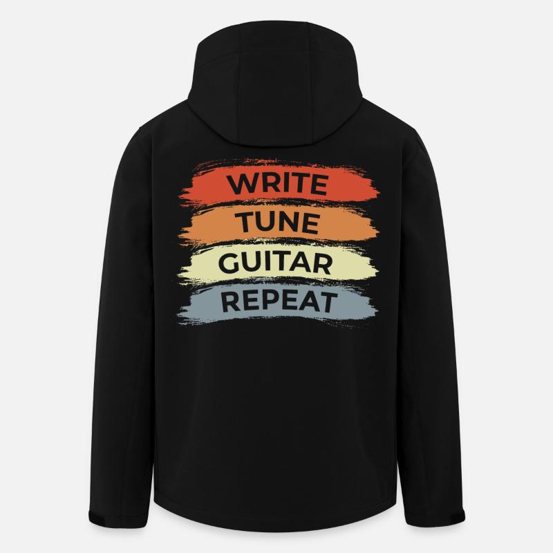 Motivierender Gitarrist Spruch - Recycelte Männer Softshell-Jacke von Stanley/Stella - Schwarz