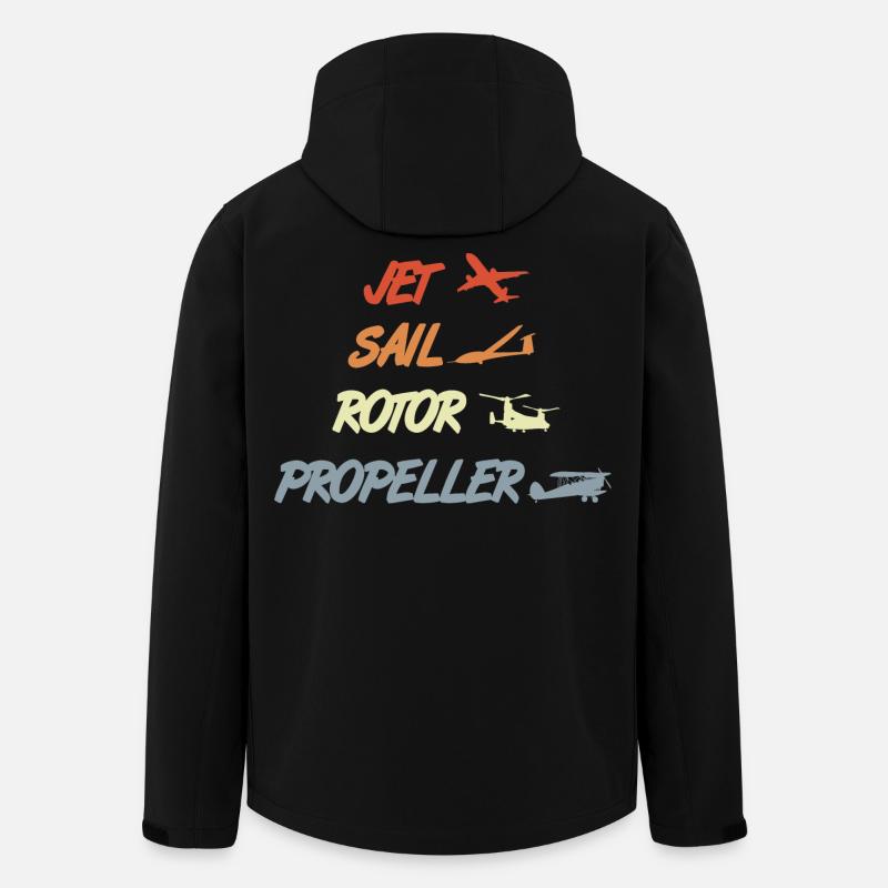 Retro Flugzeugmodelle - Recycelte Männer Softshell-Jacke von Stanley/Stella - Schwarz