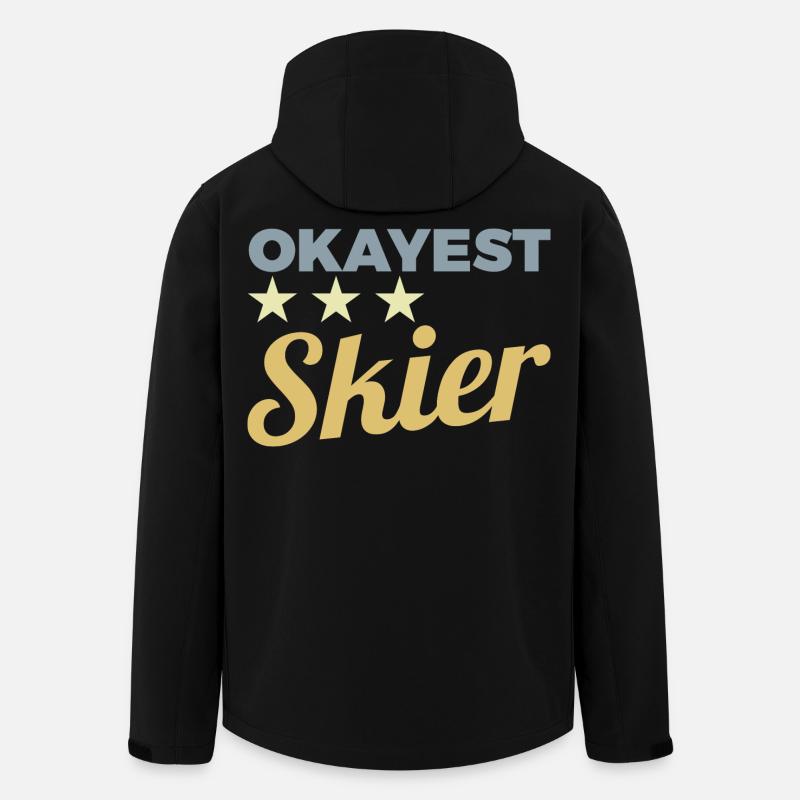 Average skier - Men’s Recycled Softshell Jacket by Stanley/Stella - black