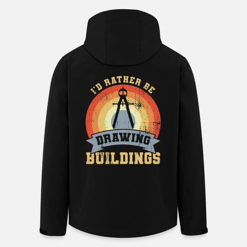 I’d Rather Be Drawing Buildings - Recycelte Männer Softshell-Jacke von Stanley/Stella - Schwarz