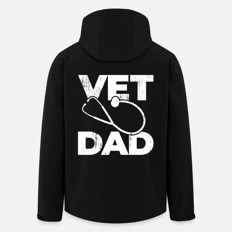 Veterinary Dad - Men’s Recycled Softshell Jacket by Stanley/Stella - black