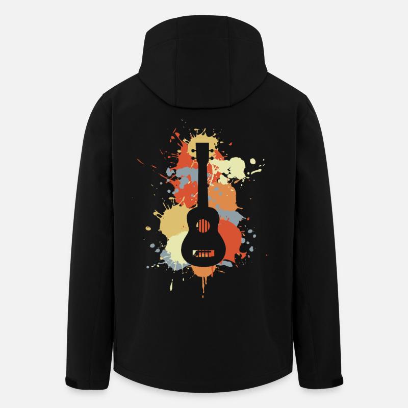 Ukulele Musik Retro - Recycelte Männer Softshell-Jacke von Stanley/Stella - Schwarz