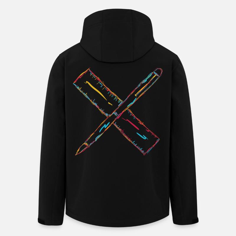 Drawing with pen and ruler - Men’s Recycled Softshell Jacket by Stanley/Stella - black