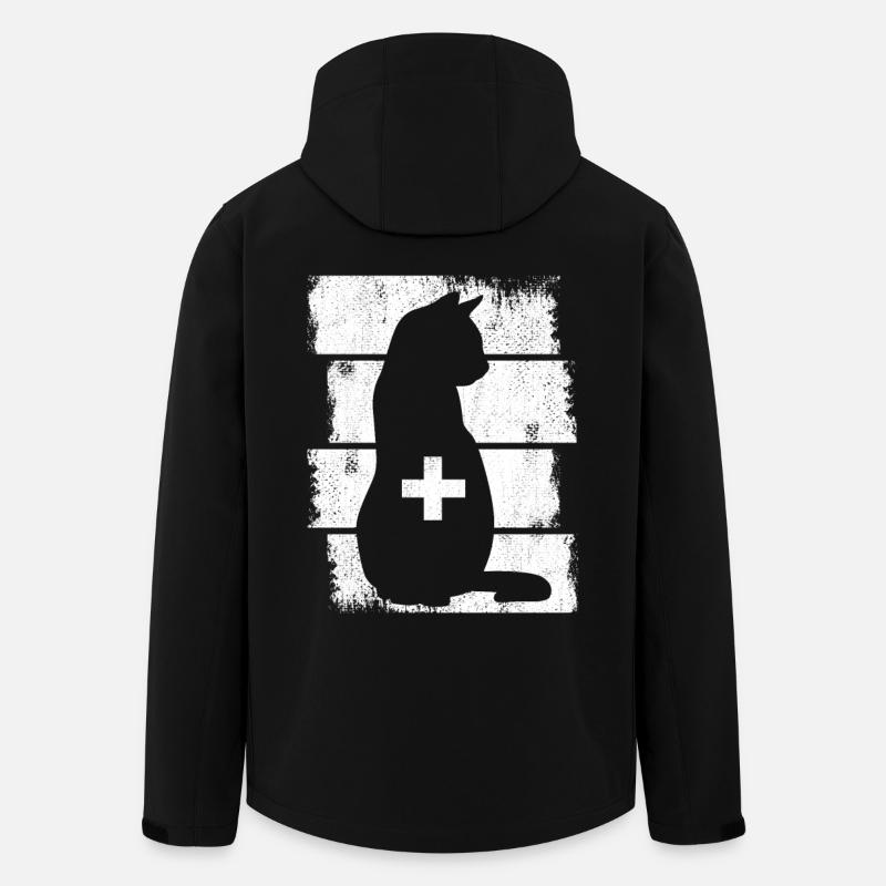 Cat Vet - Men’s Recycled Softshell Jacket by Stanley/Stella - black