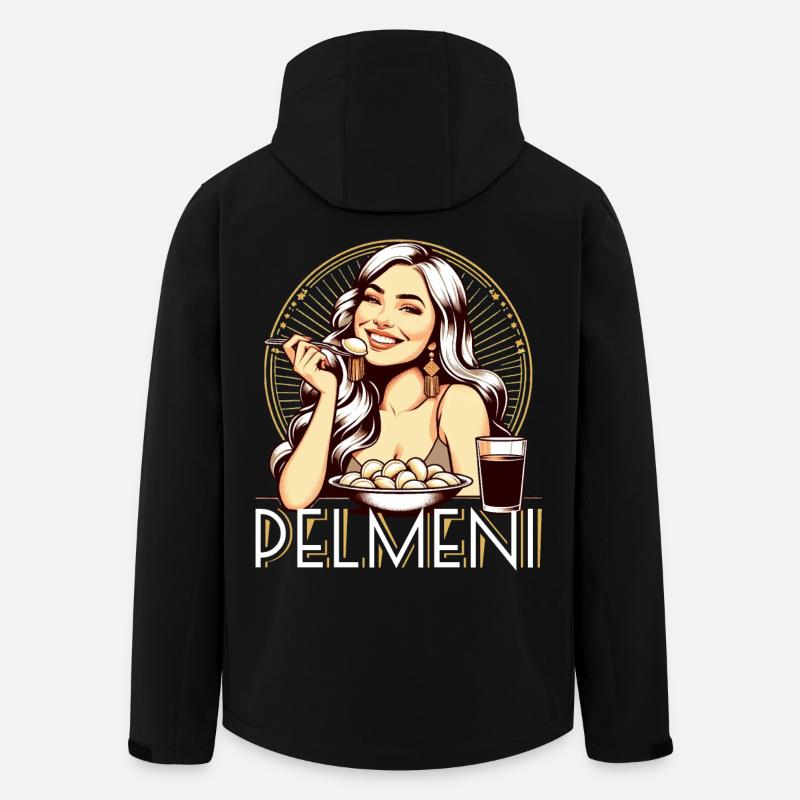 Pelmeni lecker Geschenk - Recycelte Männer Softshell-Jacke von Stanley/Stella - Schwarz