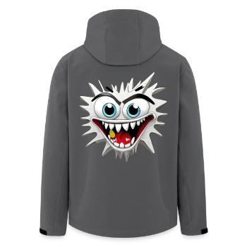 Scary and Delusional Monster Head - Men’s Recycled Softshell Jacket by Stanley/Stella - black - Back - AI Model Male 185 light (185cm)