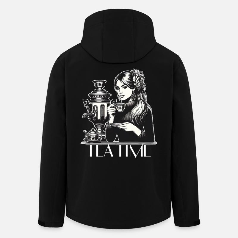 Samowar Teezeit Frau Geschenk - Recycelte Männer Softshell-Jacke von Stanley/Stella - Schwarz