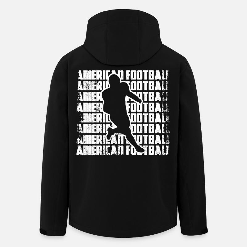 Joueurs de football américain - Veste softshell homme en polyester recyclé Stanley/Stella - noir