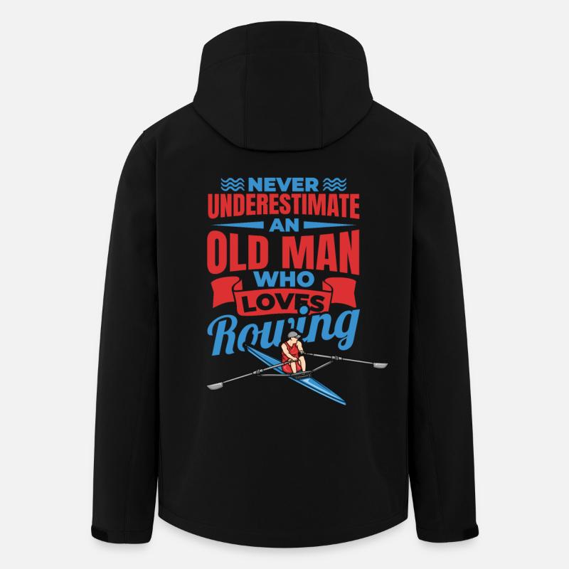 Never Underestimate An Old Rower - Men’s Recycled Softshell Jacket by Stanley/Stella - black