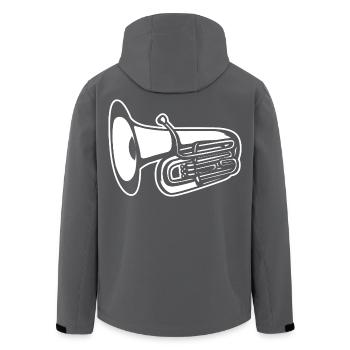 Tuba - Recycelte Männer Softshell-Jacke von Stanley/Stella - Anthrazit - Hinten - AI Model Male 185 light (185cm)