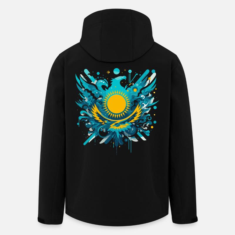 Kasachstan kunstvoll Geschenk - Recycelte Männer Softshell-Jacke von Stanley/Stella - Schwarz