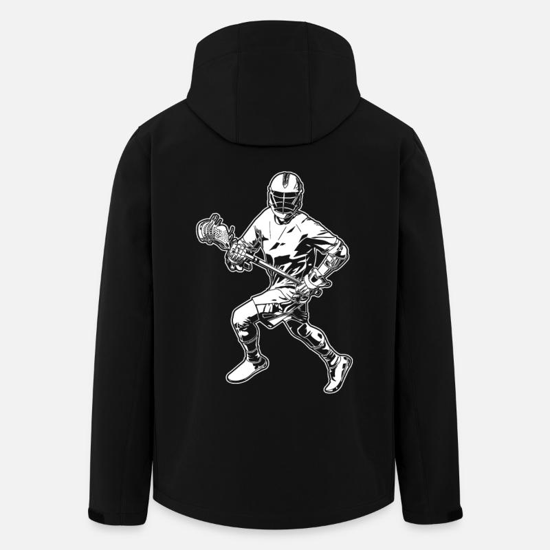 Lacrosse Spieler - Recycelte Männer Softshell-Jacke von Stanley/Stella - Schwarz