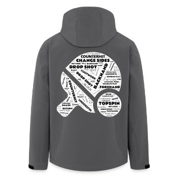Tischtennis Tischtennisspieler Ping Pong Männer - Recycelte Männer Softshell-Jacke von Stanley/Stella - Schwarz - Hinten - AI Model Male 185 light (185cm)