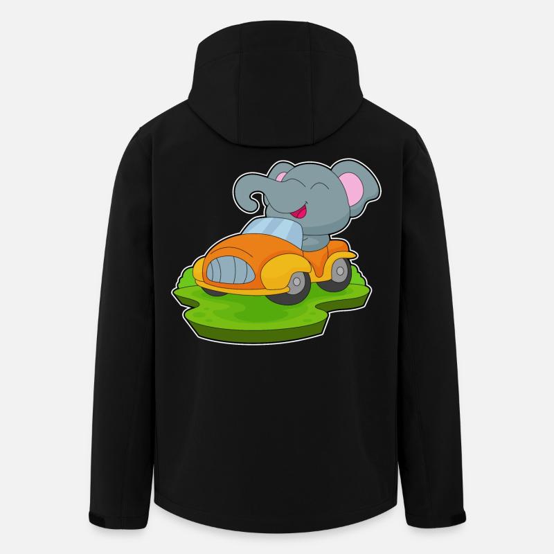 Voiture d’éléphant - Veste softshell homme en polyester recyclé Stanley/Stella - noir