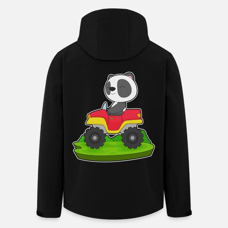 Panda Auto - Recycelte Männer Softshell-Jacke von Stanley/Stella - Schwarz