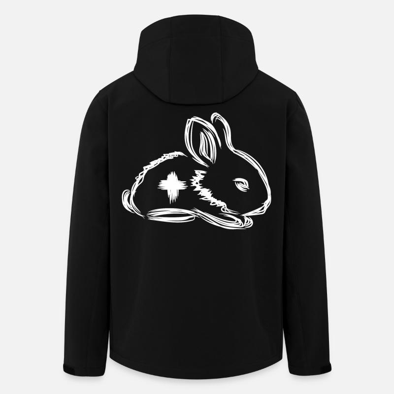Tierarzt Kaninchen - Recycelte Männer Softshell-Jacke von Stanley/Stella - Schwarz