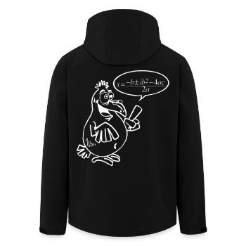Weißer Schlauer Vogel - Recycelte Männer Softshell-Jacke von Stanley/Stella - Schwarz - Hinten - AI Model Male 185 light (185cm)