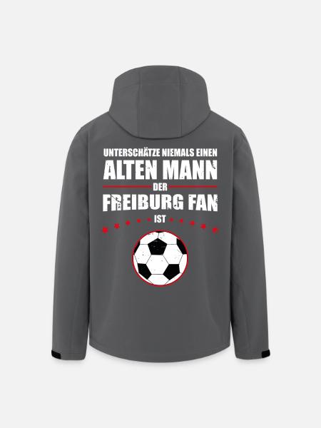 Alter Mann - Freiburg Fan | Retro Vintage Design - Recycelte Männer Softshell-Jacke von Stanley/Stella - Schwarz
