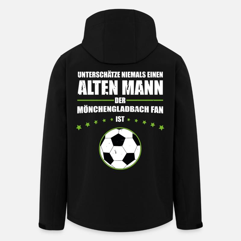Alter Mann - Mönchengladbach Fan | Retro Vintage - Recycelte Männer Softshell-Jacke von Stanley/Stella - Schwarz