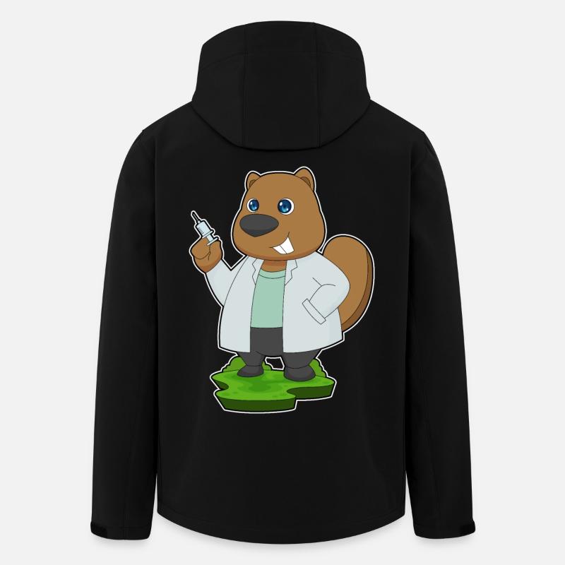 Biber Arzt Spritze - Recycelte Männer Softshell-Jacke von Stanley/Stella - Schwarz