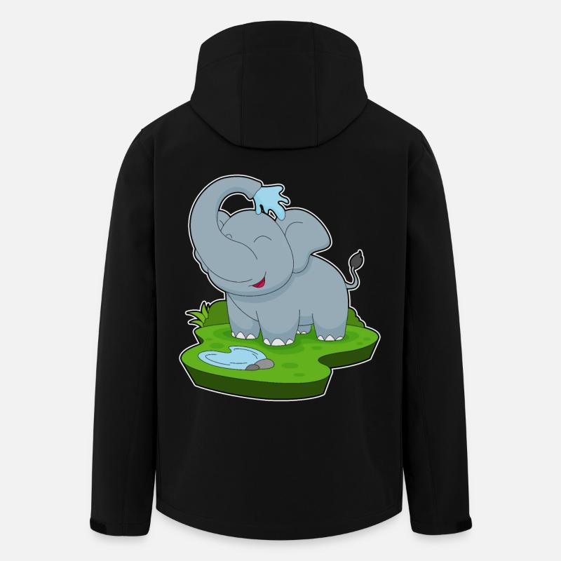 Elephant Water - Men’s Recycled Softshell Jacket by Stanley/Stella - black