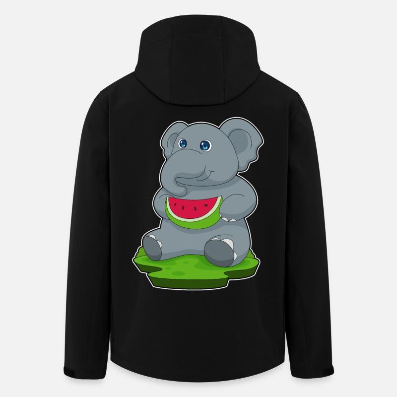 Pastèque éléphant - Veste softshell homme en polyester recyclé Stanley/Stella - noir